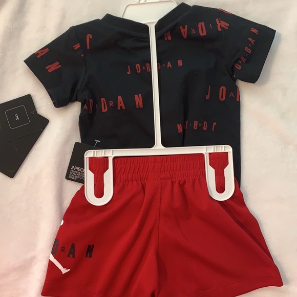 [ Air Jordan ] 2 Piece Tee & Red Shorts NWT 12M - Picture 5 of 6